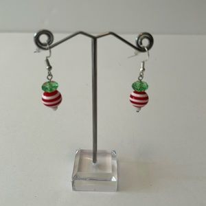Drop earrings. Holiday fashion jewelry